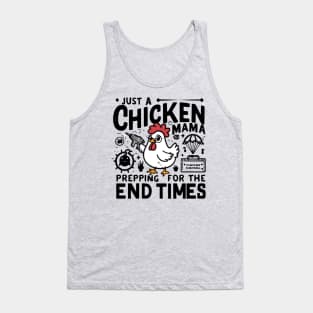 Humorous Chicken Prepper Survivalist Image Tank Top